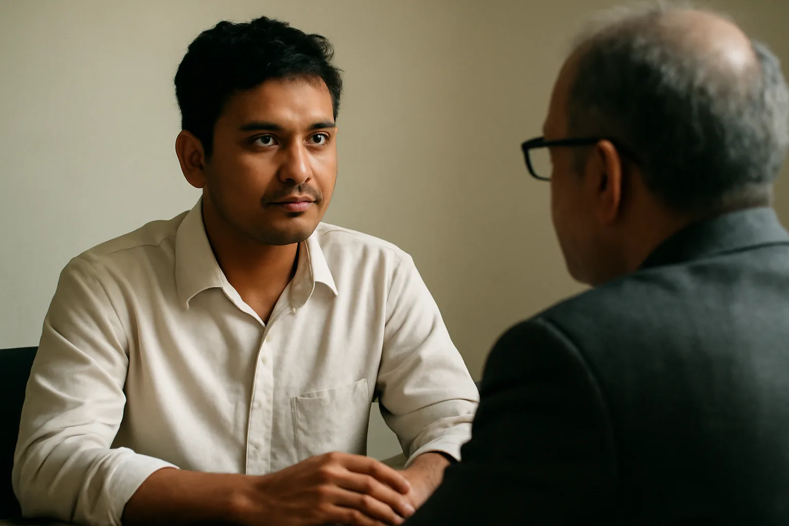 [DEMO] A student in an interview preparation session with a counsellor